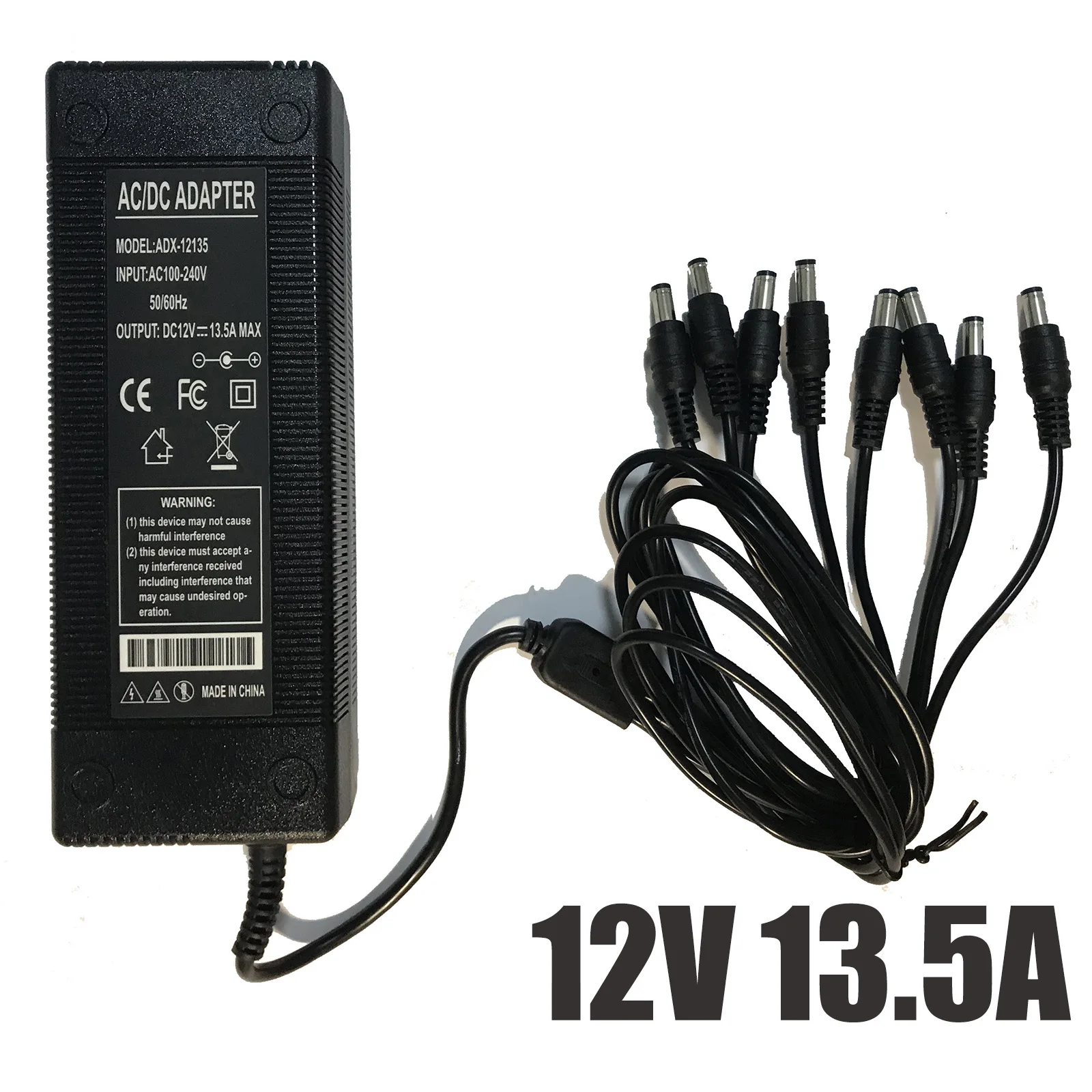 12V 10A 13.5A Multi-head Power Adapters13.5A 8 outputs DC Output Power Adapter Suitable For Cameras Hard Disk boxes Sata cable