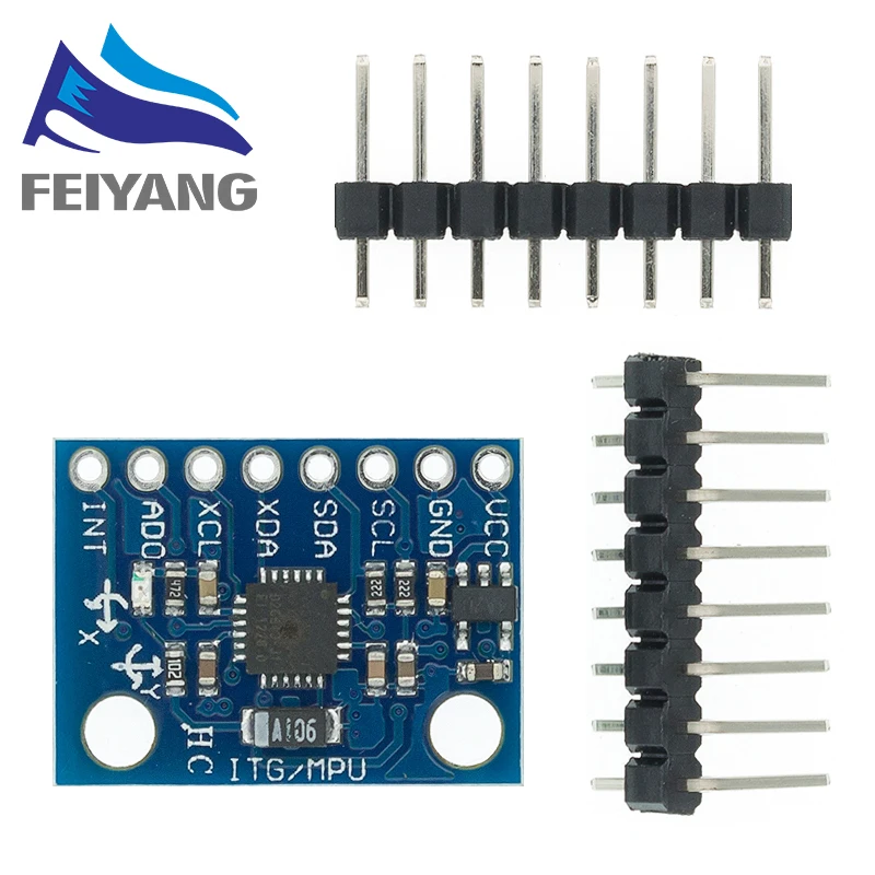 GY-521 MPU-6050 MPU6050 Moduł 3-osiowe analogowe czujniki żyroskopowe + 3-osiowy moduł akcelerometru