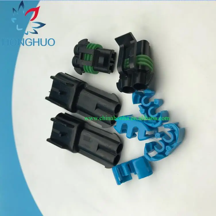 DJ7025W-2.8-21 15300002 male Female 2 Pin Weather Pack Waterproof Sensor Fan Electronic Connector Auto Wire Connector