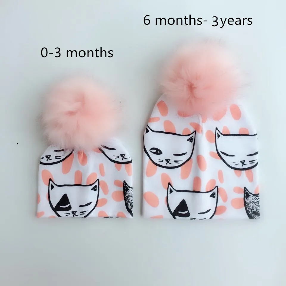 fashion newborn baby children hat cap for girls pompom baby born care infant toddler hats bonnet skullies beanies for kids boys