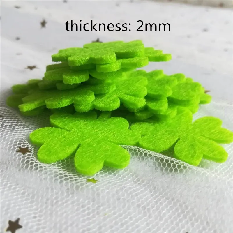 2mm Thick Felt Leaves Flowers Material Cothing Patch Accessories Handmade Sewing Decorations DIY Crafts for Kids Scrapbook Felt