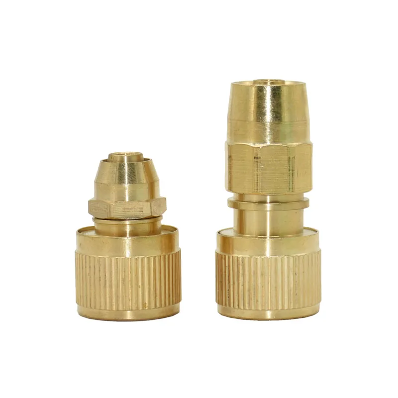 

Brass Hose Quick Connector 3/8" Water Gun Connector Garden Irrigation Hose Water Sprinkler Copper Adapter 8Pcs