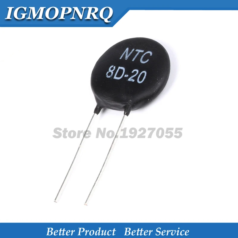 

10pcs 8D-20 Thermistor Resistor NTC 8D-20 Thermal Resistor