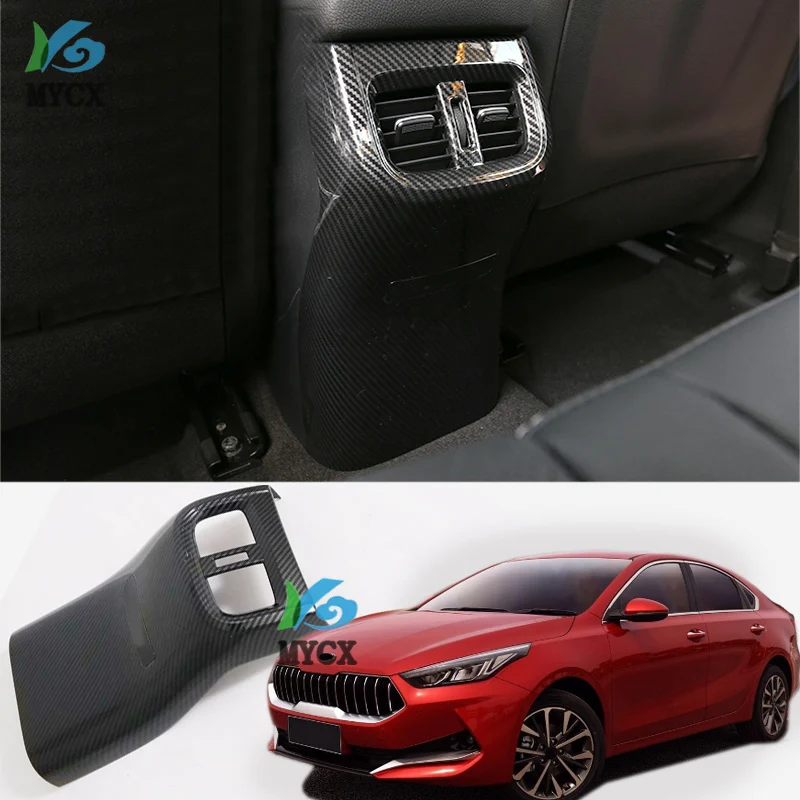 

Carbon Fiber Look Rear Air Vent Cover For Kia Cerato brand new K3 2019 Rear Armrest Box Cover