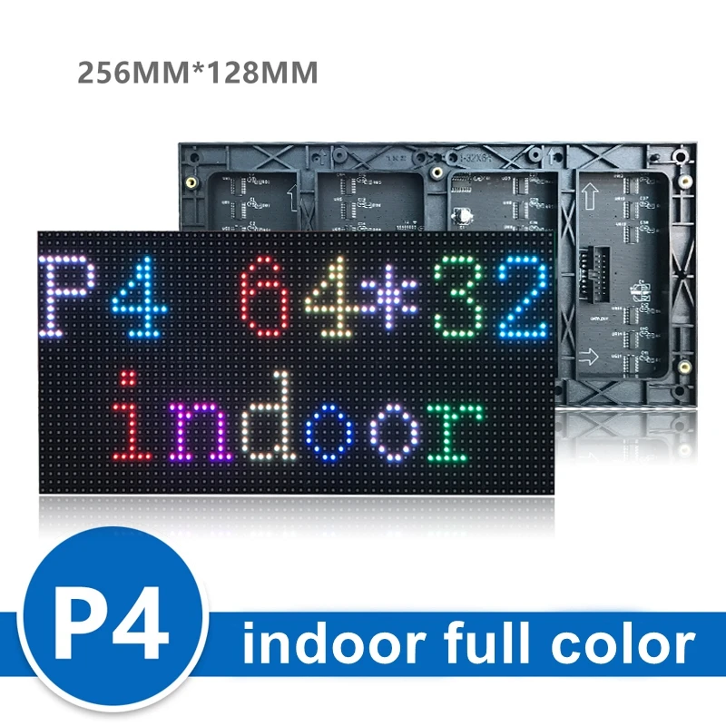 P4 SMD RGB full color 1/16 scan 256*128mm 64*32 pixel Indoor LED panel display module high resolution for LED Video Wall Screen