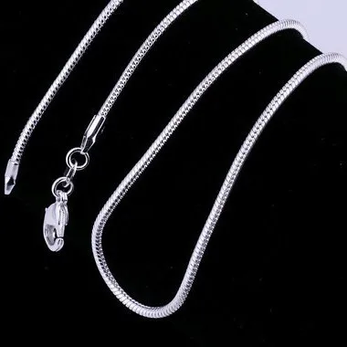 

Wholesale!DHL EMS Free+Gift. silver plated snake chain necklace ,best fashion necklace Wo Jewelry gd4.