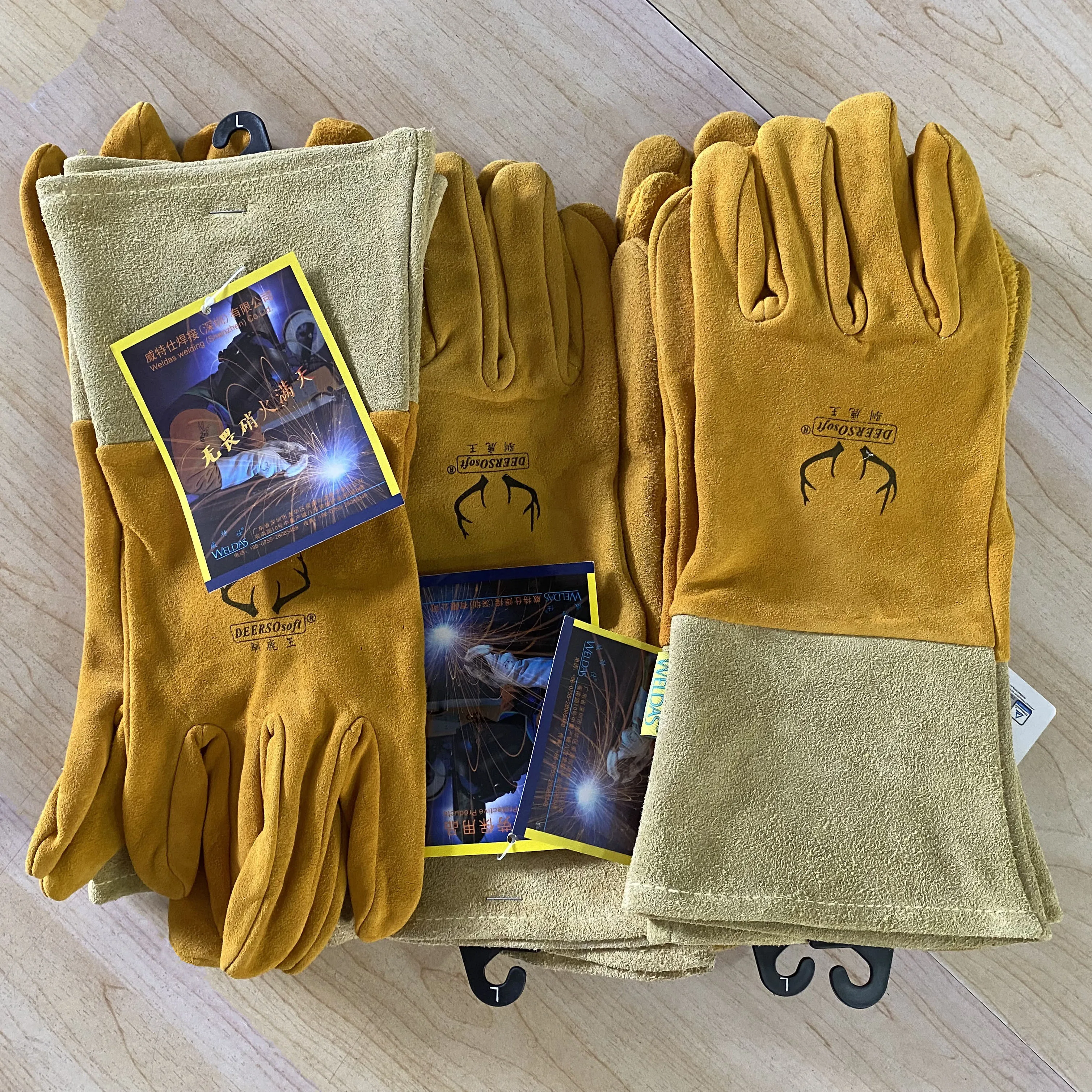 Split Deer Skin Leather Labor Welding Glove TIG MIG Safety Glove Deerskin Leather Driver Work Glove