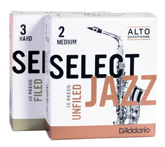 Rico by D\'addario Select Jazz Alto Sax Reeds in 2-3 Soft, Medium, Hard, 1/Piece or 10/Pieces Pack Available