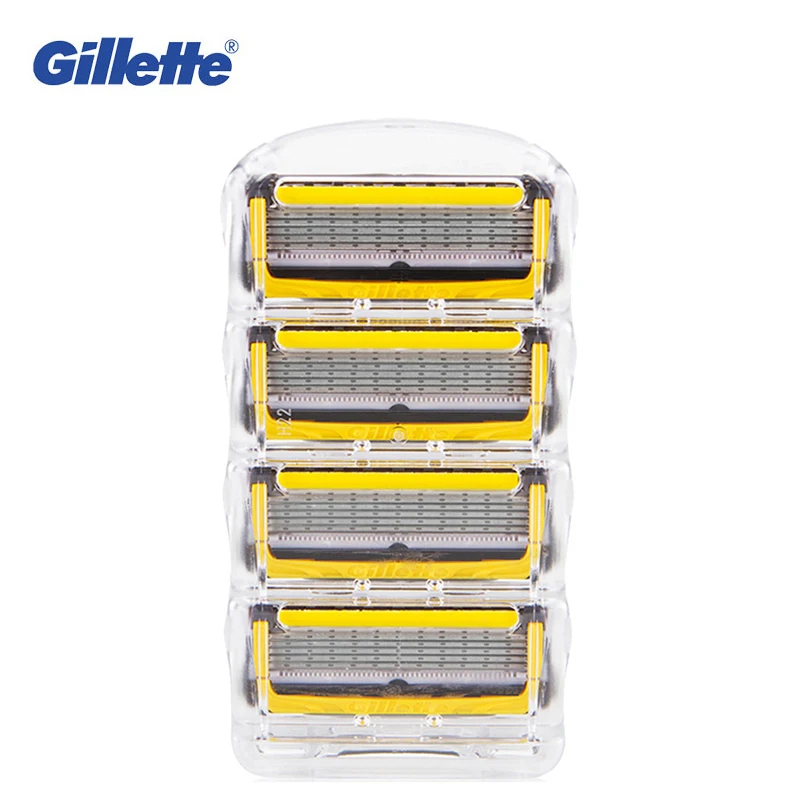 Gillette fusão proshield navalha 5 camadas lâmina de barbear manual barba barbeador lâminas para cuidados faciais do homem remoção segura do cabelo