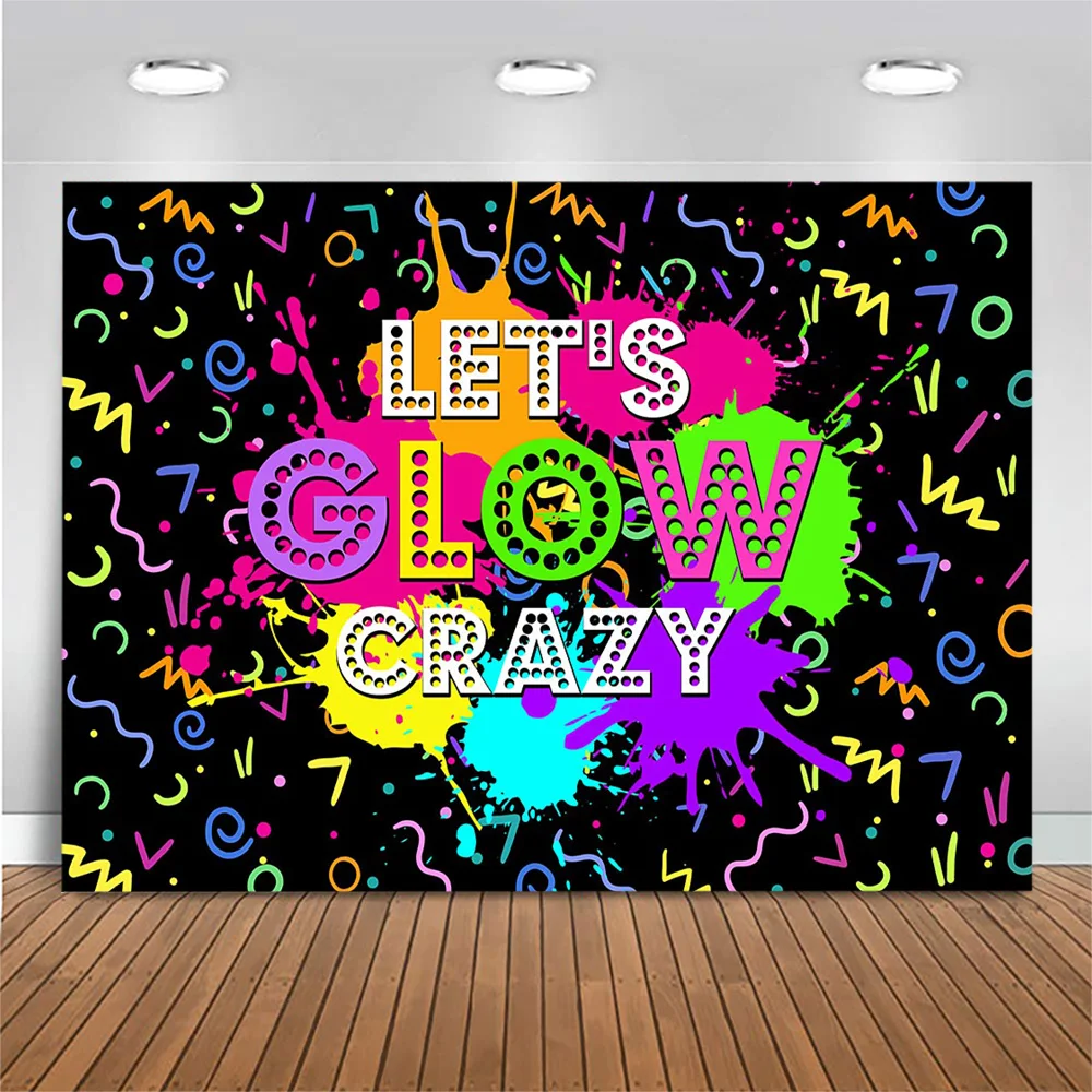 Блестящий неовечерние чный фон для фотосъемки с цветными брызгами граффити для девушек фотосессия студийный Декор