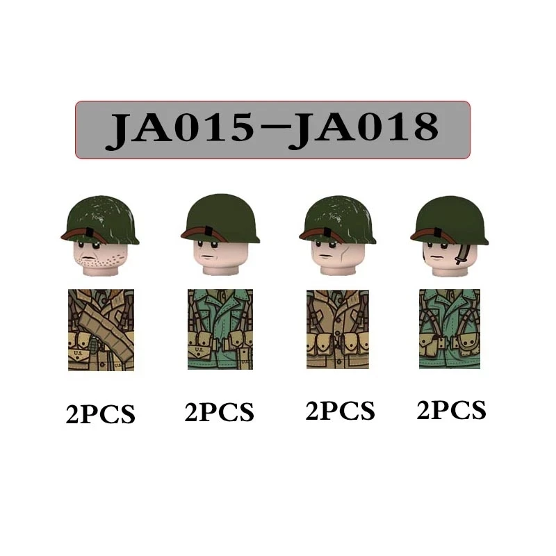 WW2 Military War Building Blocks USA Soldier Chinese Volunteers Figures Parts Mini Bricks Accessories Modern City Army Toy Gifts