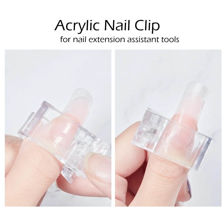 1/5pcs Acrylic Nail Clip Extension Poly Nail Gel Quick Building Prolong Fingernail Clamps Assistant Manicure Mold Accesory NT972