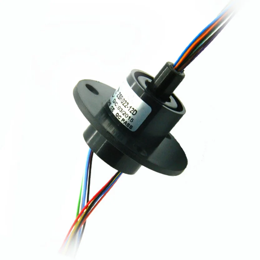 Taidacent 12 Wires 2A Slip Ring OD 22mm Conductive Slip Ring Rotary Joint Electrical Connector Rotary Electric Wire Joint