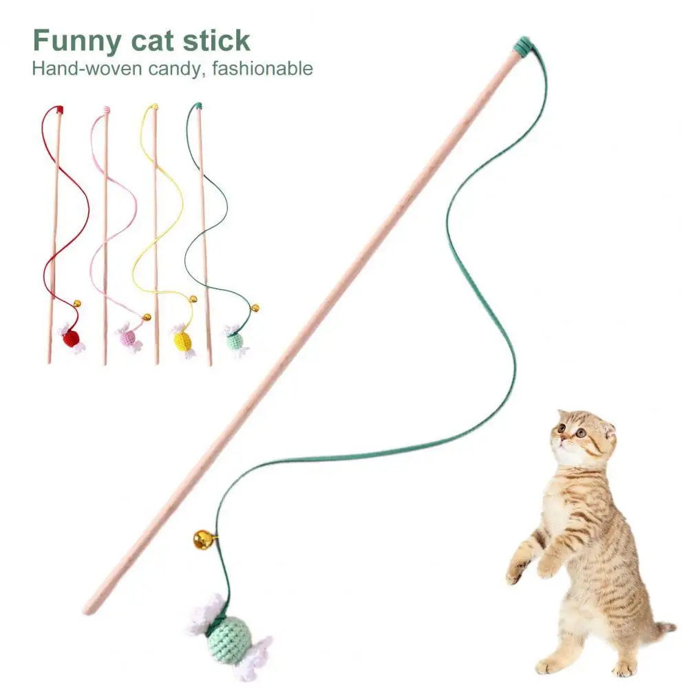 Pet Toy  Fine Workmanship   Funny Kitten Teaser Rod Toy with Bell  Cats Toy Relaxing