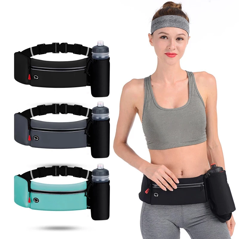 Running Bag Marathon Jogging Cycling Running Hydration Belt Waist Bag Pouch Fanny Pack Phone Holder For 500ml Water Bottles