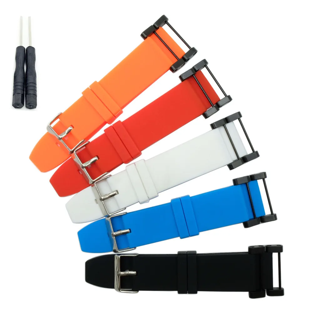 

Hot Sale 24mm High Quality Silicone Watch Band Strap Rubber Strap Applicable Suunto Core Watchband And Adapter And Screwdriver