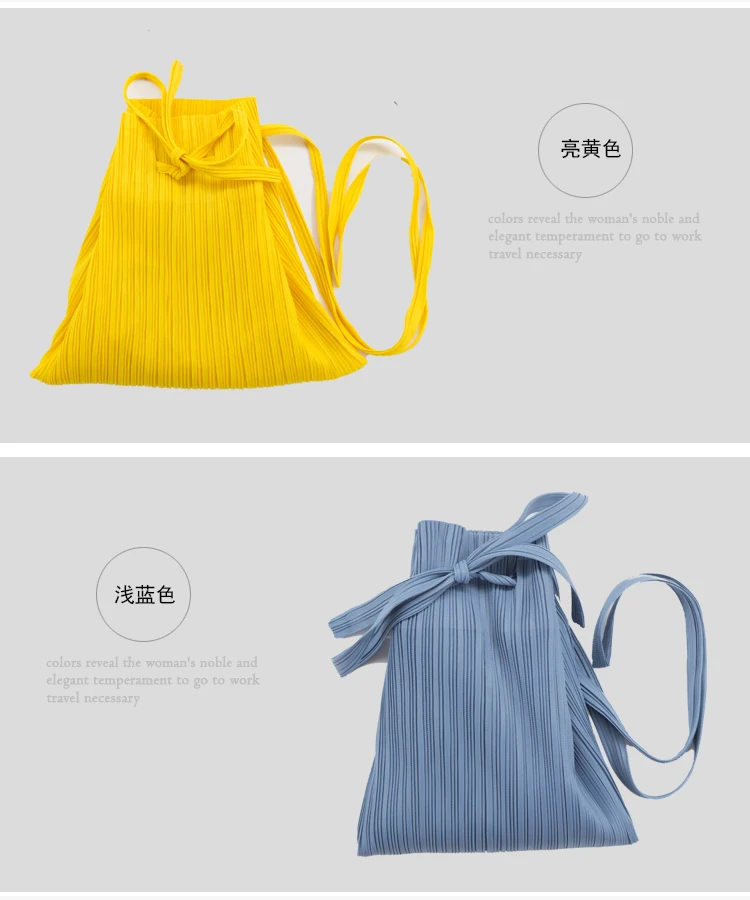 IN STOCK Miyake High-end pleated solid twilight Shoulder Bags HOT SELLING