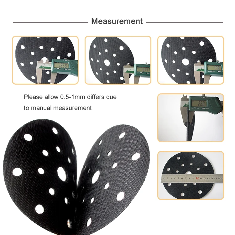 超薄型表面保護ディスク,6インチ,17穴,150mm,研磨および研削フック用インターフェースパッド,2個