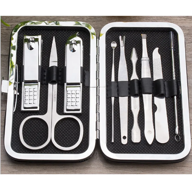 9 in 1 Soft Case Professional Manicure Pedicure Kit Tool For Dad Husband Men Boy Friend Holiday Birthday Christmas Present