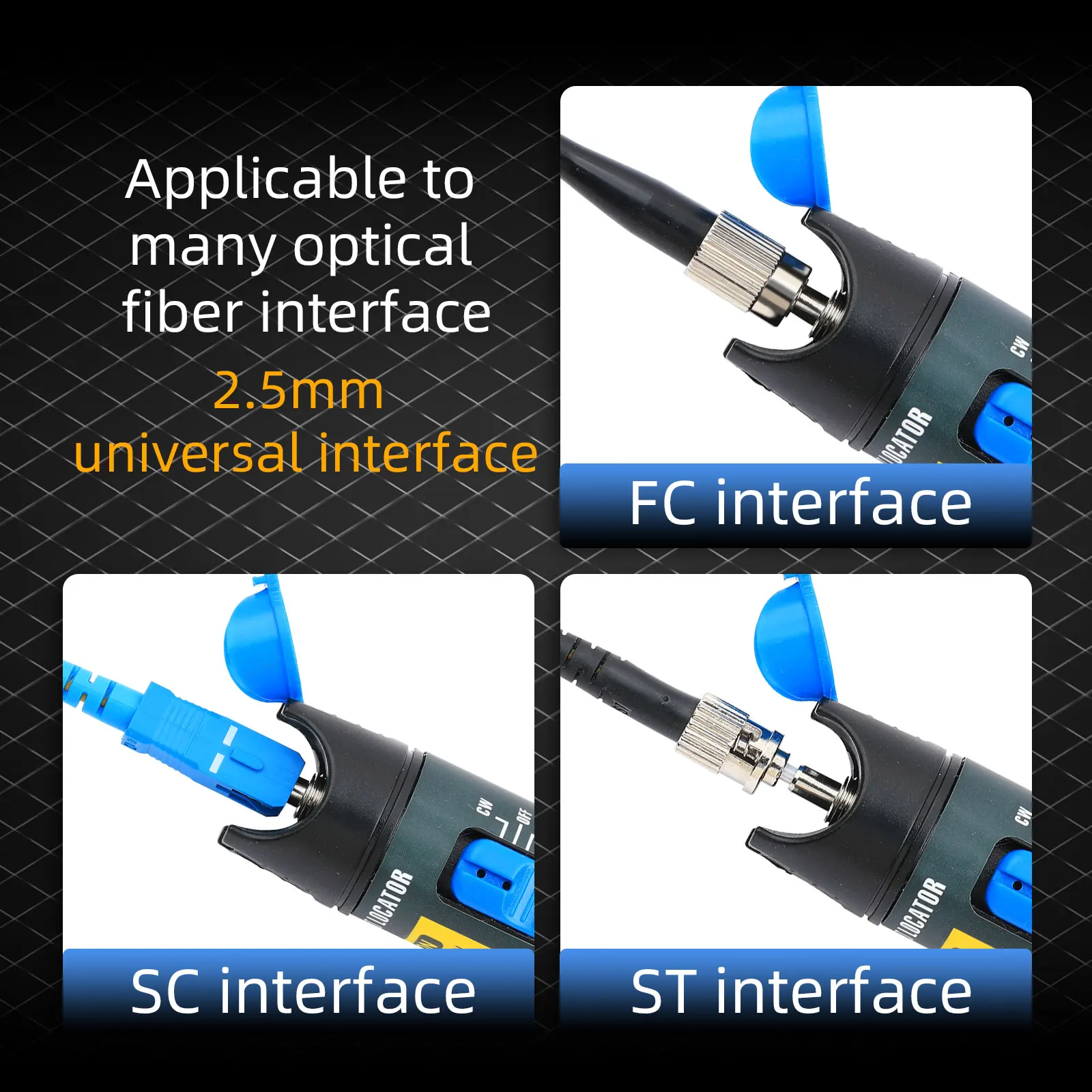 KELUSHI 1-5KM  Fiber Optic CableTester Tracker Visual Fault  Locator  Tool Metal 5MW