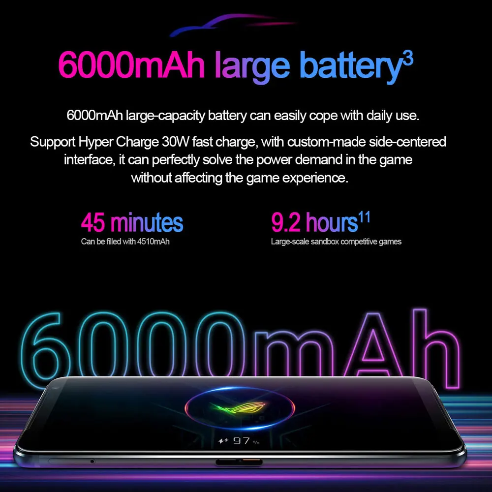 Imagem -03 - Rom Global Asus Rog Telefone 5g Gaming Telefone Snapdragon 865 865 Mais 6.59 Polegada 144hz Atualizar Taxa Amoled 6000mah 64mp Câmera Nfc