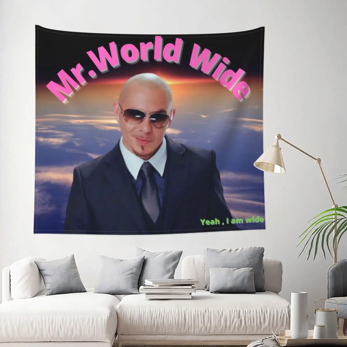 Mr. Worldwide Tapestry Bohemian Polyester Wall Hanging Wall Decor Yoga Mat Art Tapestries