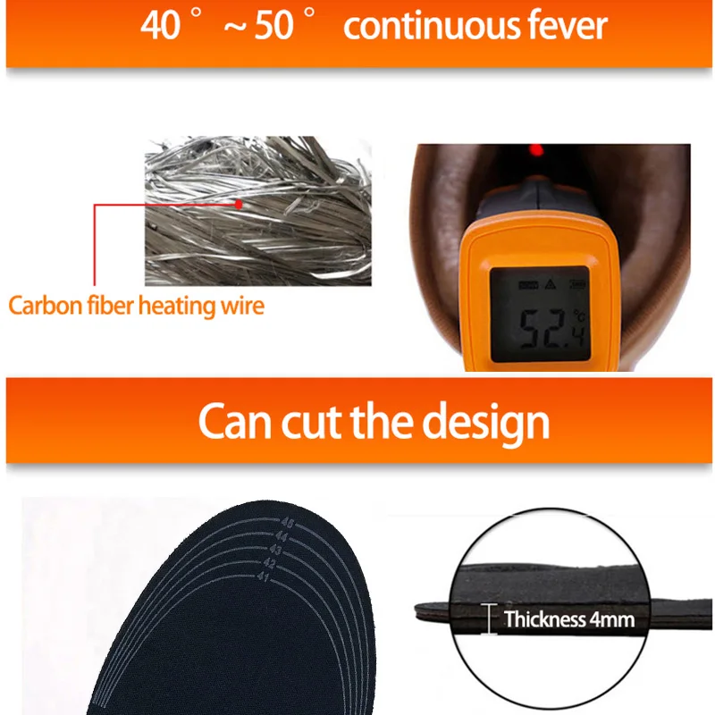 Plantillas calentadas por USB, almohadilla eléctrica para calentar los pies, esterilla térmica para deportes al aire libre, Invierno