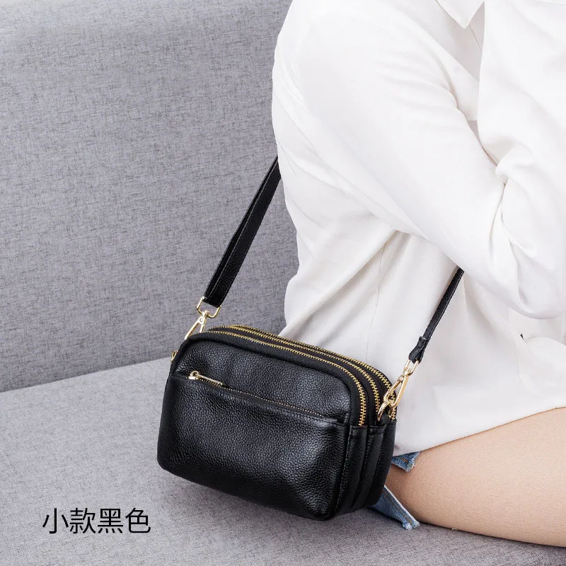 Genuine Leather Shoulder Bags for Women Messenger Crossbody Bag Luxury Handbag Fashion Ladies Shopping Totes Female Party Purse