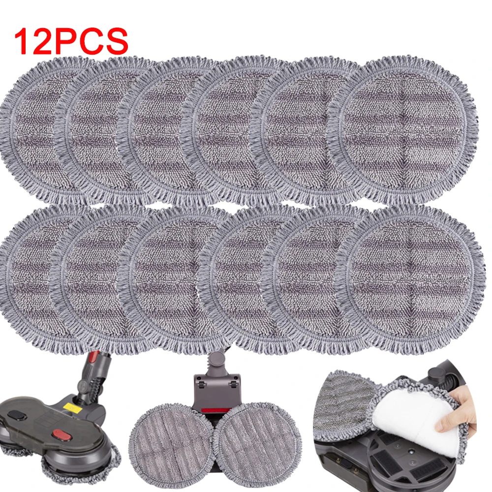 Almohadillas para paños de fregona, accesorios para aspiradora Dyson, cabezal de fregona húmedo y seco, 16mm, 6/12 unidades por lote