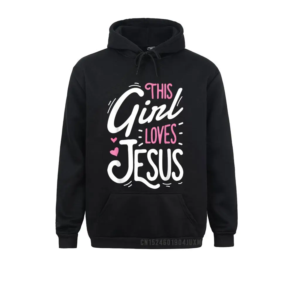 

This Girl Loves Jesus Hooded Christian Women Faith Tee Gift Manga New Arrival Sweatshirts Hoodies Men Sportswears Autumn