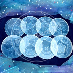 DIY Epoxy Resin Mold Super Cute Girl Heart Universe Flow Mould Donut Cake Shaped Jewelry Tools Jewelry Mold