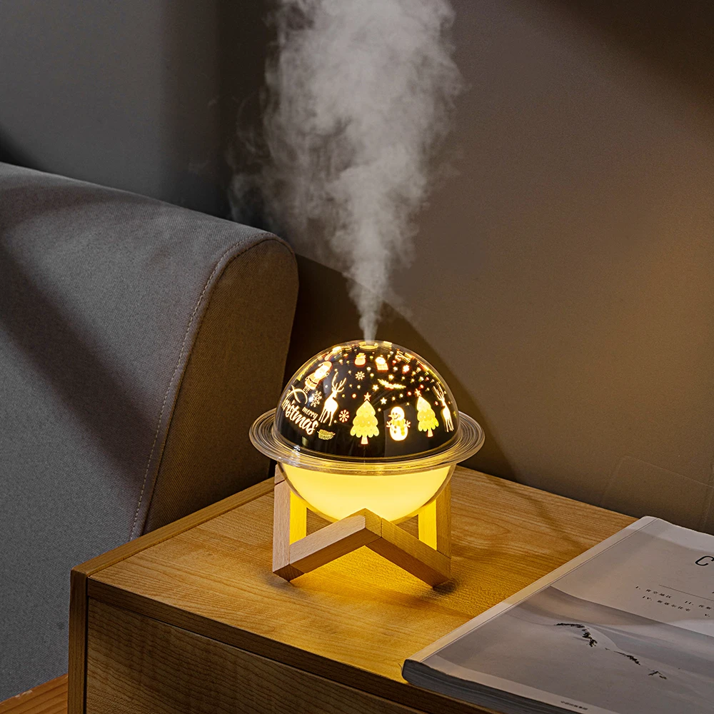 2024 New 250ML Universe Ocean Projector Lamp Humidifier USB Mini Home Office Desktop Room Bedroom Air Humidifiers Diffuser