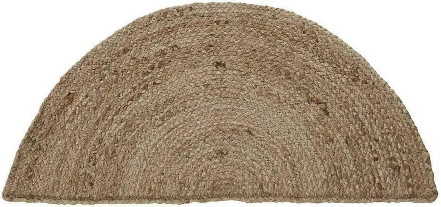 Rug Half Moon 100% Natural Jute Braided Reversible Rustic Look Area Carpet Semicircle Rugs