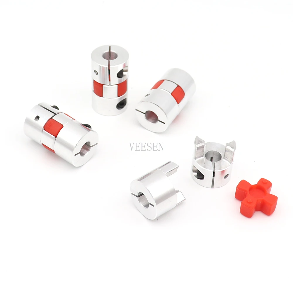 

Coupler 4pcs 5x6.35mm 5mm to 6.35mm D20L34 Aluminium Shaft Plum Coupling Motor Connector Flexible shaft CNC Parts