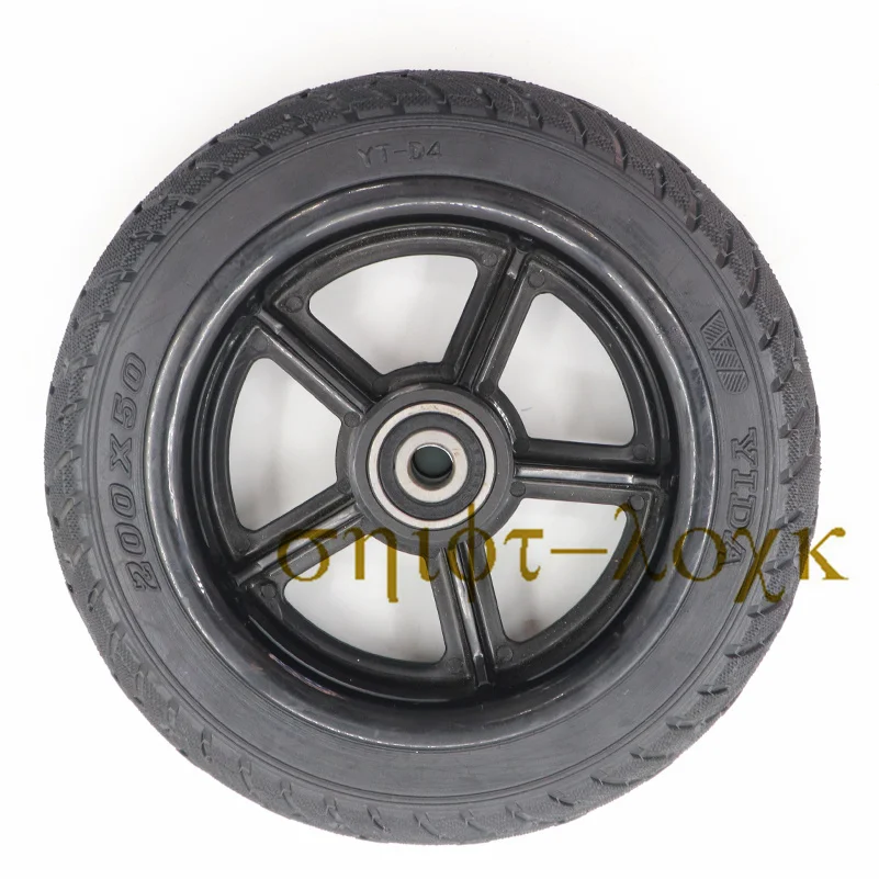 200x50 Solid Tire Wheel for Electric Scooter Balance Car 8x2   Explosion-proof Puncture Proof Tubeless Tyre Parts