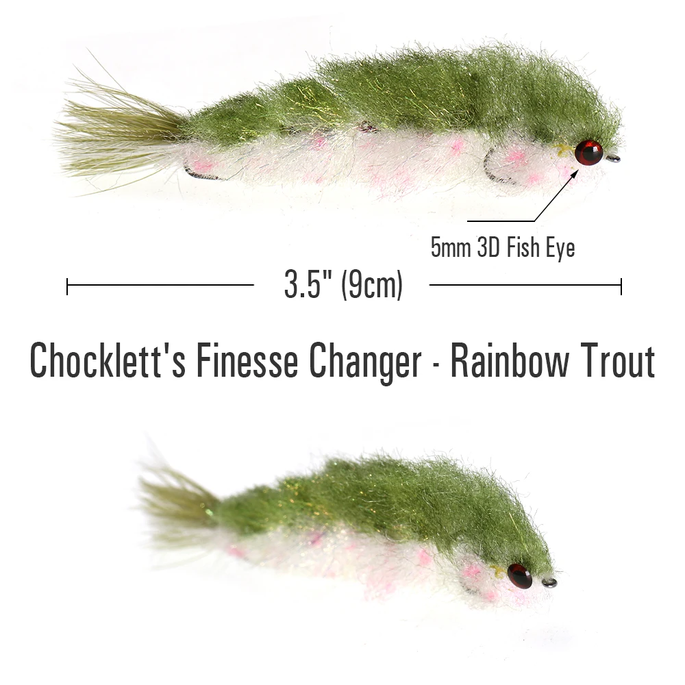 ICERIO Finesse Changer Articulated Fish Spine Fly Trout Streamer Fishing Fly Lures