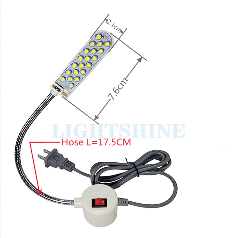 Faro magnético fuerte para máquina de coser, luz Led para ropa de coche, manguera especial, Lámpara de trabajo para coches planos, 230VAC, 10/12/18/20/30 piezas