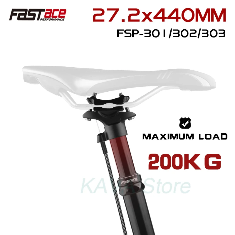 Fastace MTB Telescopic Seatpost 27.2/30.9/31.6/33.9mm Mountain Bike Dropper Adjustable Seat Post Lever 440mm length 125mm Travel