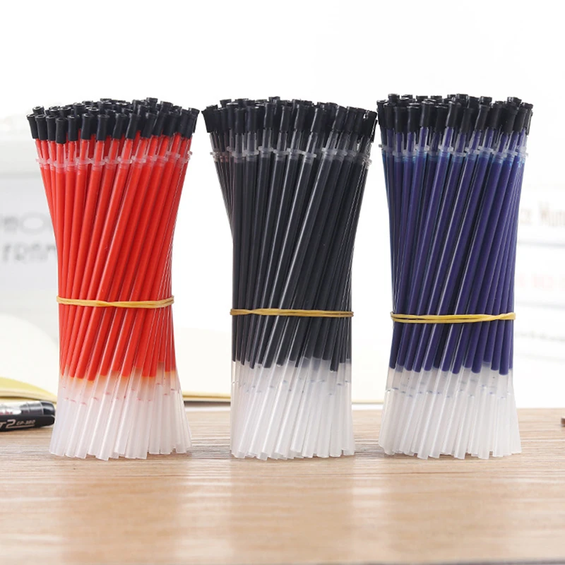 0.38mm 10Pcs/bag Gel Pen Refill Office Signature Rods Red Blue Black Ink Refill Office School Stationery Writing Supplies