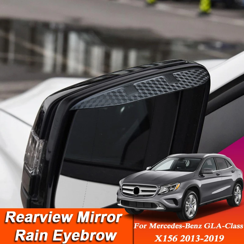 

Car-styling For Mercedes-Benz GLA-Class X156 2013-2019 Carbon Fiber Rearview Mirror Eyebrow Rain Shield Anti-rain Cover Sticker