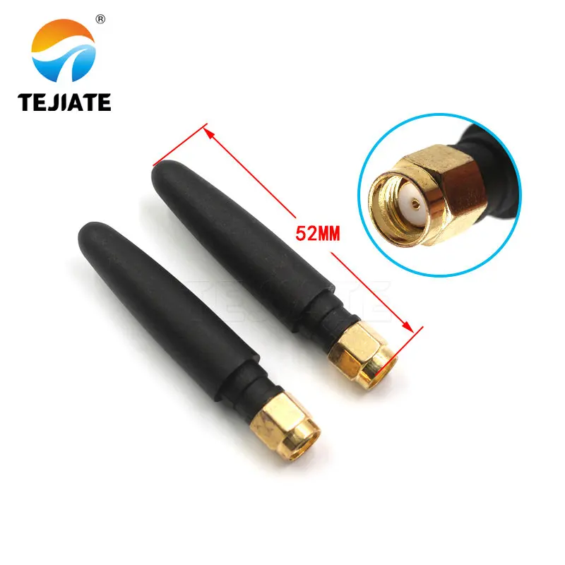 5PCS 2.4G Antenna SMA Straight Header/Bent Header Inner Pin/Inner Hole  5CM  WIFI WLAN Adapter Black Pepper