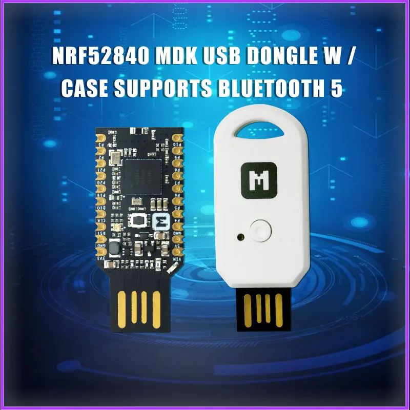 NRF52840 USB Dongle Kit com Case, opcional para Bluetooth 5, Thread, Zigbee, 802.15.4, Raspberry Pi 4B