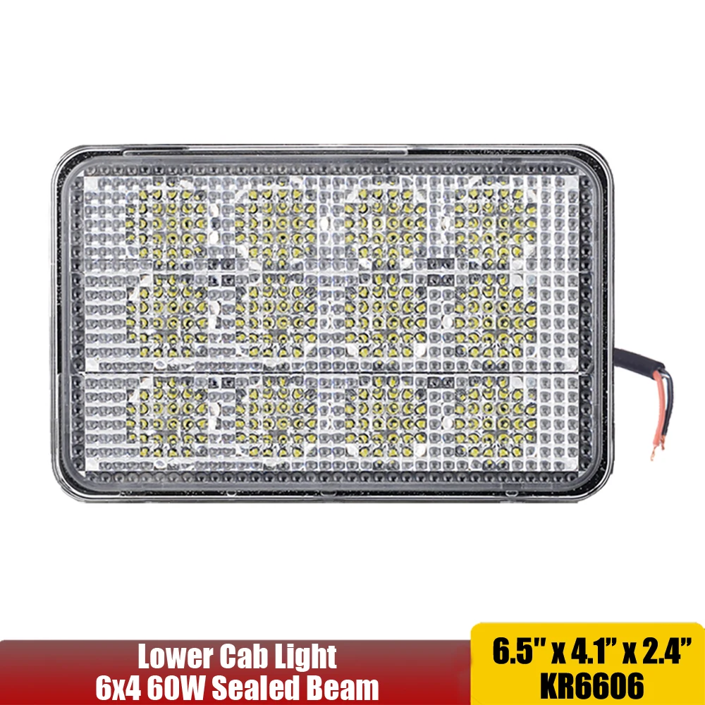 60W 6x4 Lower Cab Light Located Under Ladder 12V Headlight Fits Case IH Tractor 3088, 3288, 3488, 3688, 5088, 5288, 5488+ x2pcs