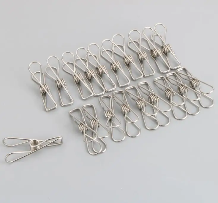 

2000Pcs Excellent Quality Stainless Steel Spring Clothes Socks Hanging Pegs Clips Laundry Clamps SN2950