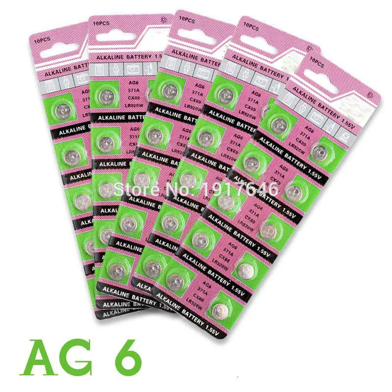 

Sale Cheap 100PCS AG6 Pilas Boton SR920SW SR69 SG6 371 605 Cell Button Batteries Alkaline Watch Battery