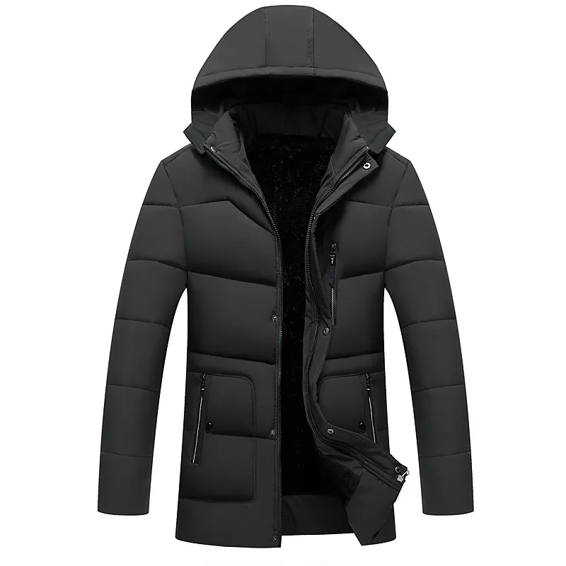 MRMT 2024 Brand Men's Jackets coat thickened with plush middle-aged Overcoat For Male cotton  Jacket Outer  Wear Clothing