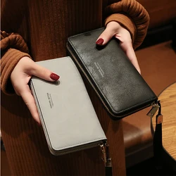 aliwood High Quality Long Leather Women's Wallet Clutch Zipper Coin Purse Money Clip Card Holder Phone Package Cartera femenina