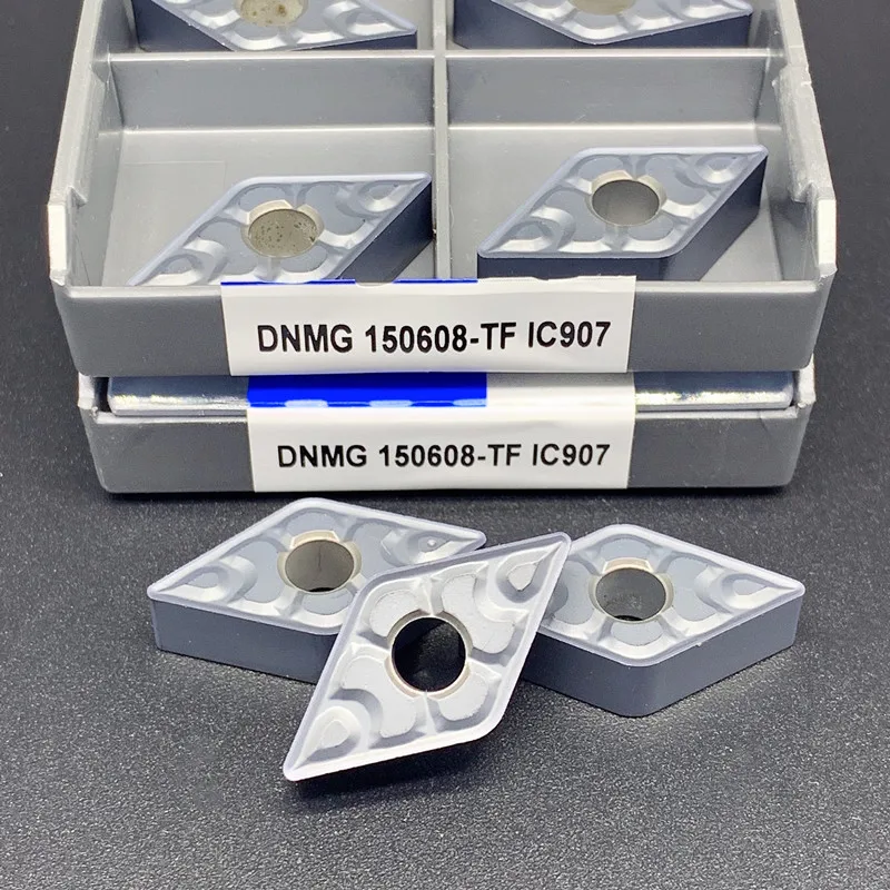10Pcs เครื่องมือ DNMG150608-TF IC907 / DNMG150608-TF IC908 Cnc ชิ้นส่วนเครื่องมือแทรกคาร์ไบด์เครื่องมือ