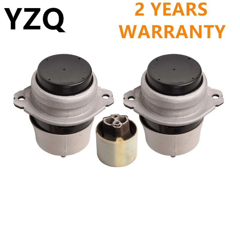 3PCS Left+Right Engine Motor Mounts +Tranmission 3.0 Diesel 3.6 6 Cylinder For Audi Q7 A8 For VW Touareg 7L8 199 131 A 7L8199131