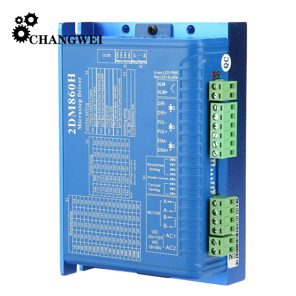

Stepper motor driver 2DM860H microstep motor brushless DC motor shell for 57 86 stepper motor Nema23 34